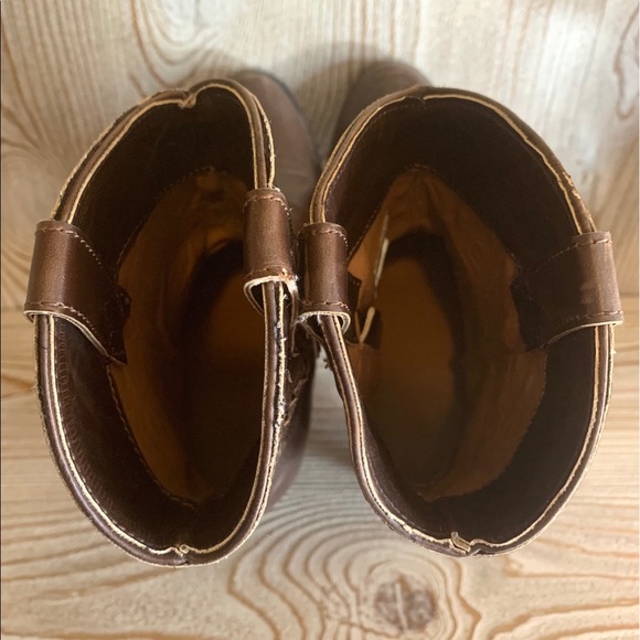 FRYE Girl’s Carson Firebird Brown Cowgirl Boots - Picture 8 of 13